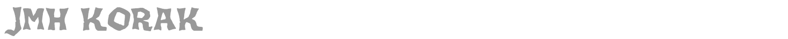 JMH Korak font preview